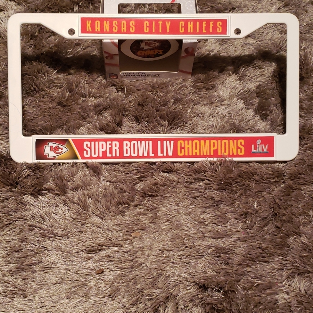 KC Chiefs super bowl license plate frame